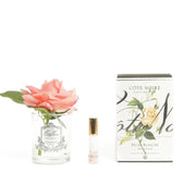Cote Noire Perfumed Natural Touch Single French Rose - White Peach Cote Noire (Silver & Clear Glass) - Beauty Affairs 1